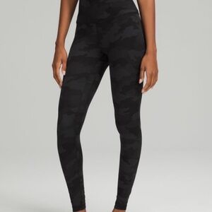 Lululemon Align Pant 28" Heritage 365 Camo Deep Coal Multi size 4 LIKE NEW